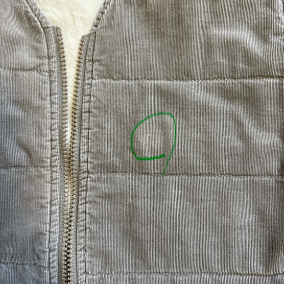 Vintage Eddie Bauer 100% Cotton Collins Bay Quilted Corduroy Taupe Vest Size XS - Picture 11 of 11